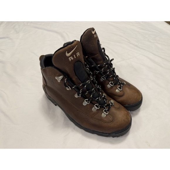 VINTAGE 1999 Nike AIR MINARETTE ACG Hiking Boots Brown Leather Women's 8 - Picture 2 of 11